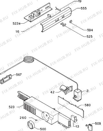 Взрыв-схема холодильника Electrolux RW543G - Схема узла Diffusor